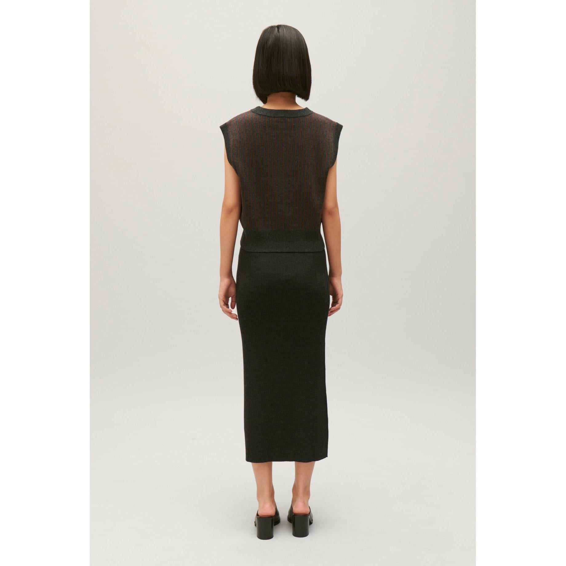 Claudie Pierlot - Pull Sans Manches Maille Rayée