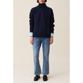 Claudie Pierlot - Pull Col Montant Zippé Bleu Marine