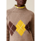 Claudie Pierlot - Pull Oversized Col Cheminée Motifs