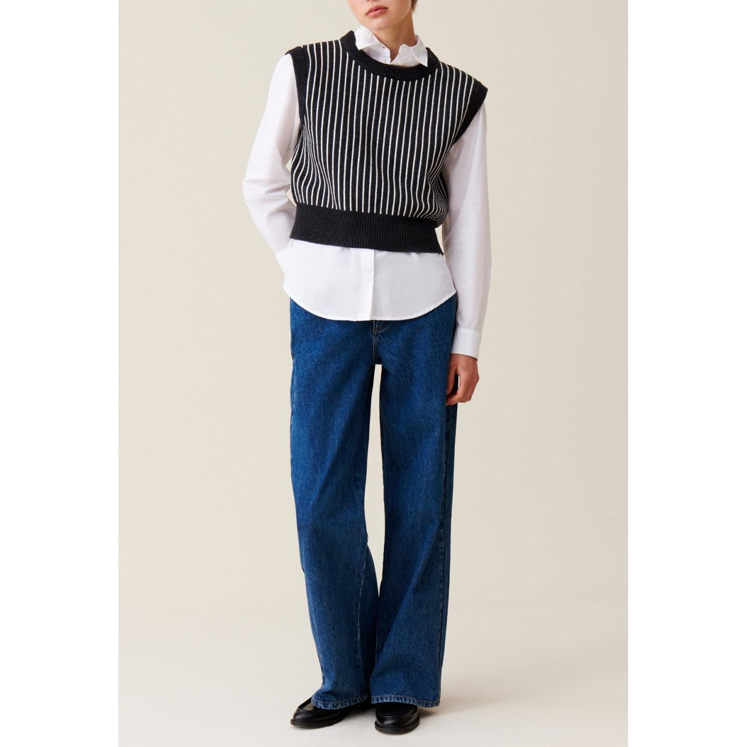Claudie Pierlot - Pull Rayé Sans Manches Maille