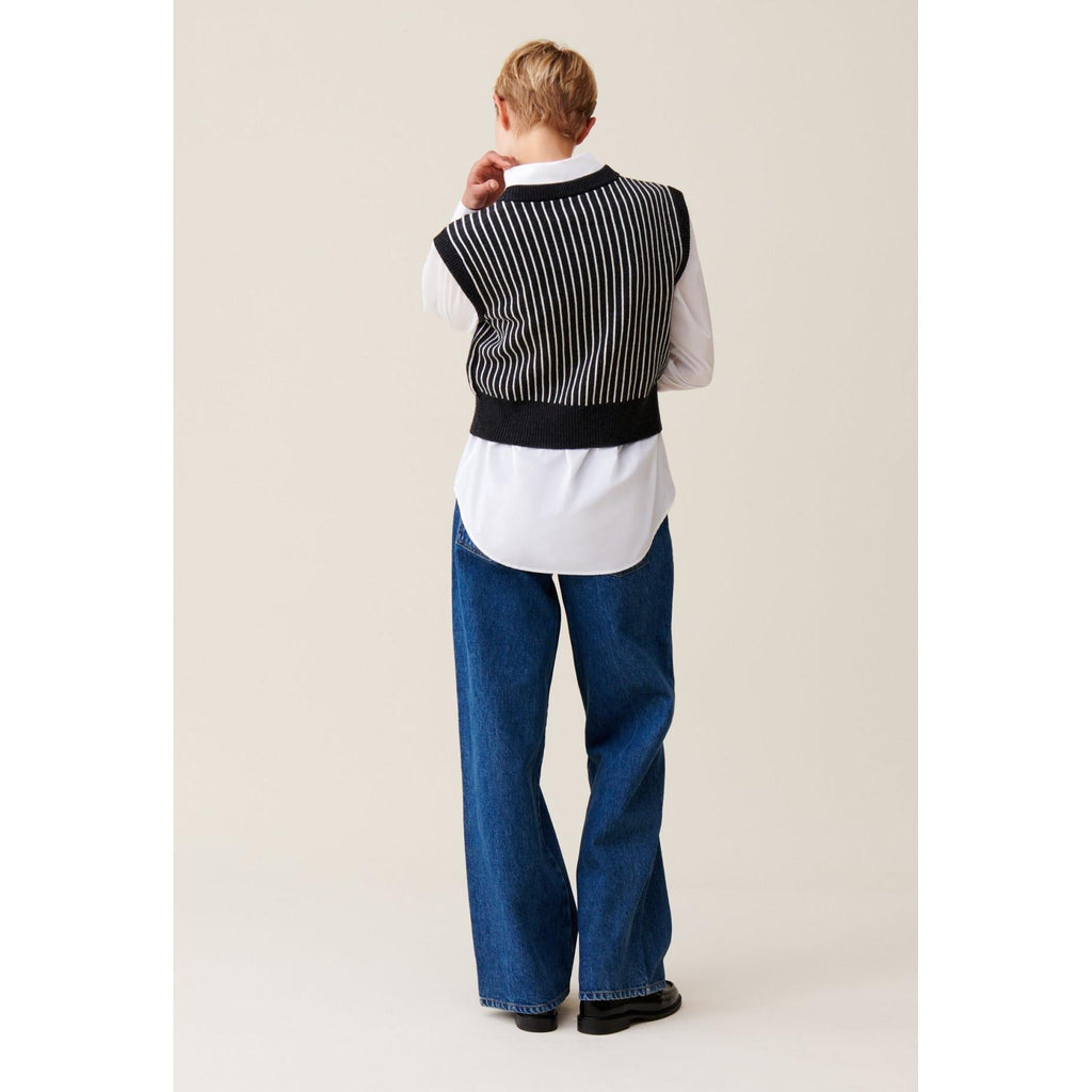 Claudie Pierlot - Pull Rayé Sans Manches Maille