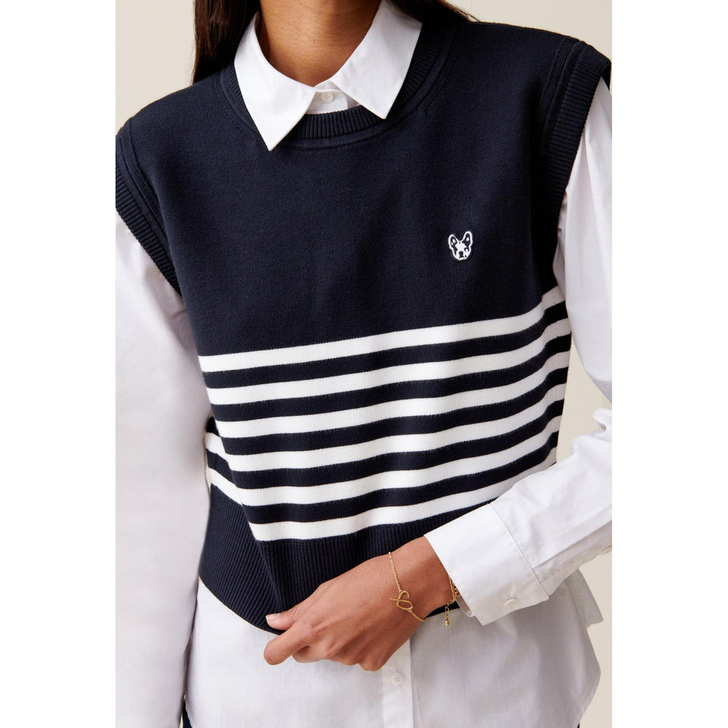 Jean Toto Sleeveless Striped Jumper