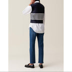 Jean Toto Sleeveless Striped Jumper