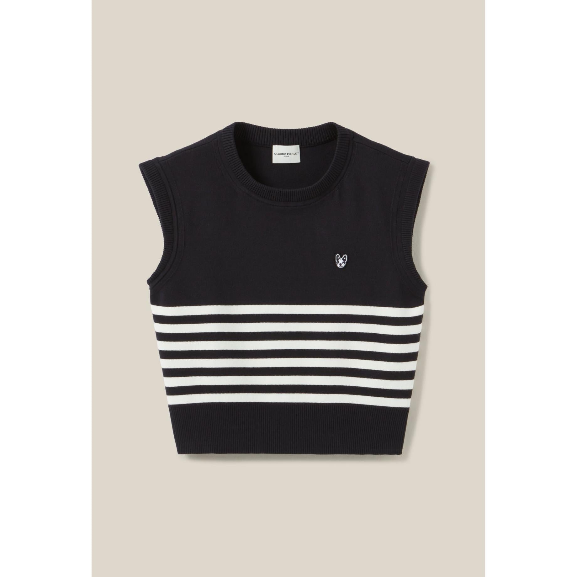 Jean Toto Sleeveless Striped Jumper