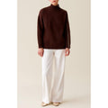Claudie Pierlot - Jersey Cuello Alto con Cremallera Marrón