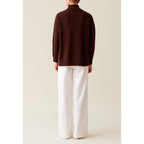Claudie Pierlot - Jersey Cuello Alto con Cremallera Marrón