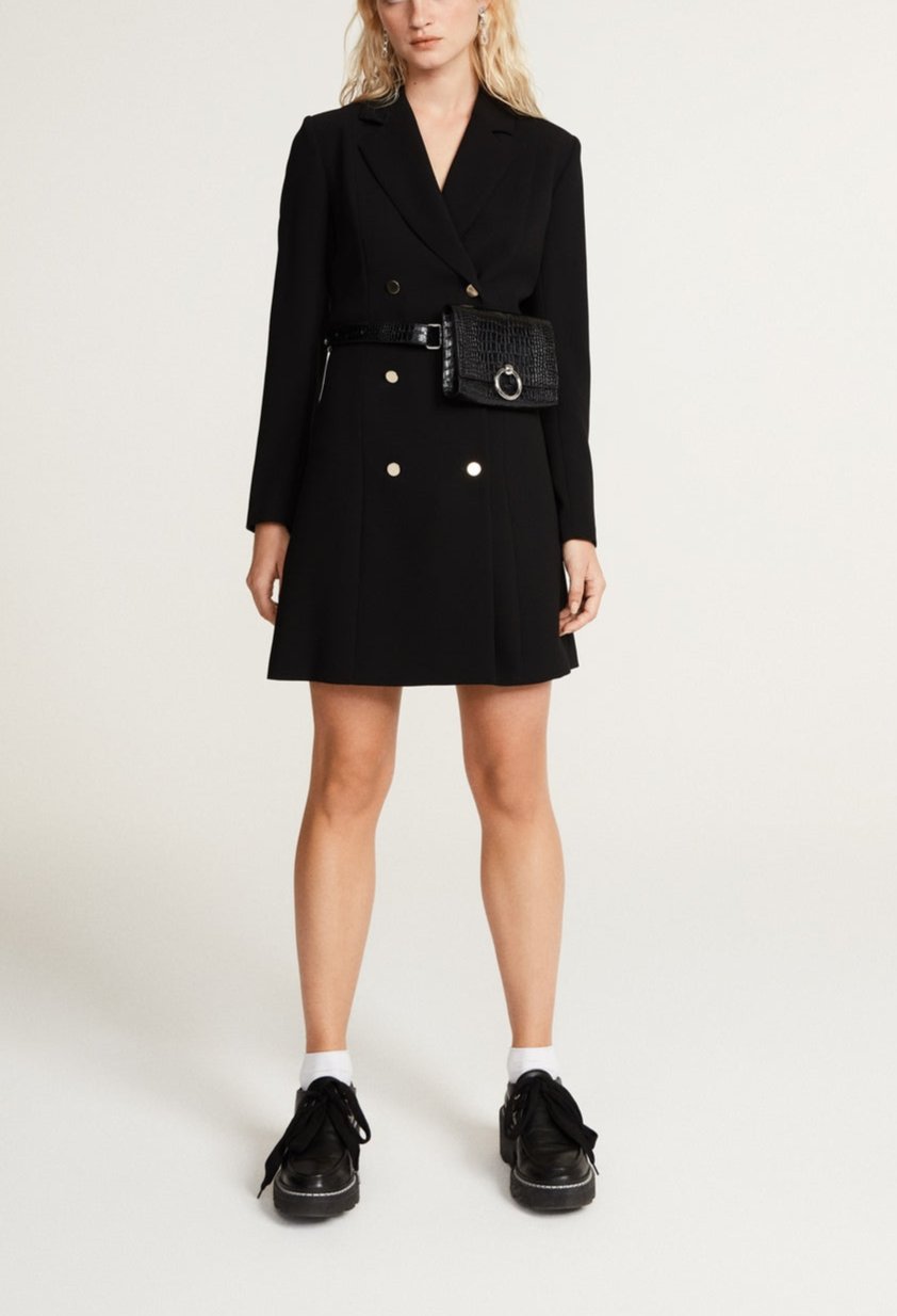 Claudie Pierlot - Vestido C&T - Reseau - Noir