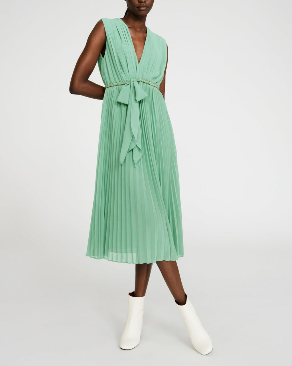 Claudie Pierlot - Vestido C&T Roxy - Wasabi