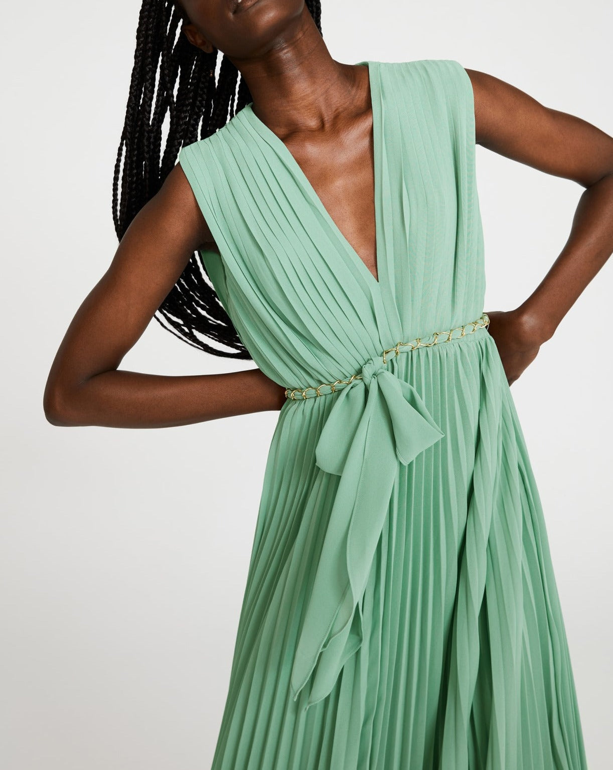 Claudie Pierlot - Vestido C&T Roxy - Wasabi