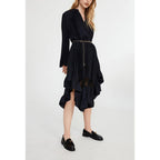 Pleated Ruffle Dress
