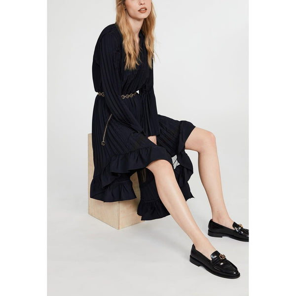 Pleated Ruffle Dress