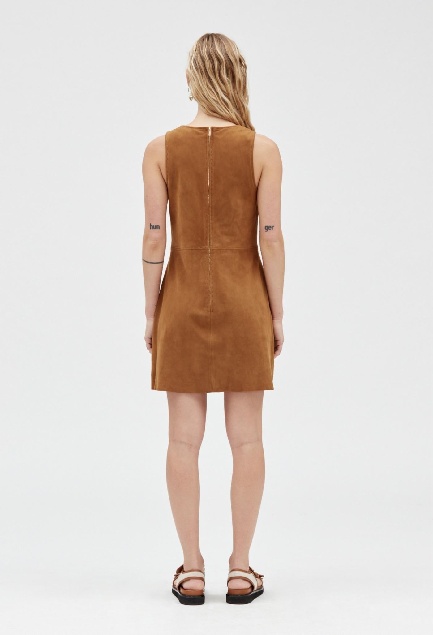 Claudie Pierlot - Robe Cuir - Cook - Camel