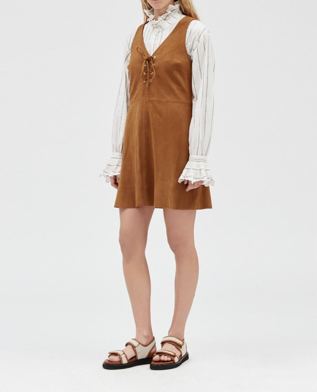 Claudie Pierlot - Robe Cuir - Cook - Camel