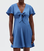 Claudie Pierlot - Robe C&T - Raffia - Bleu Orage