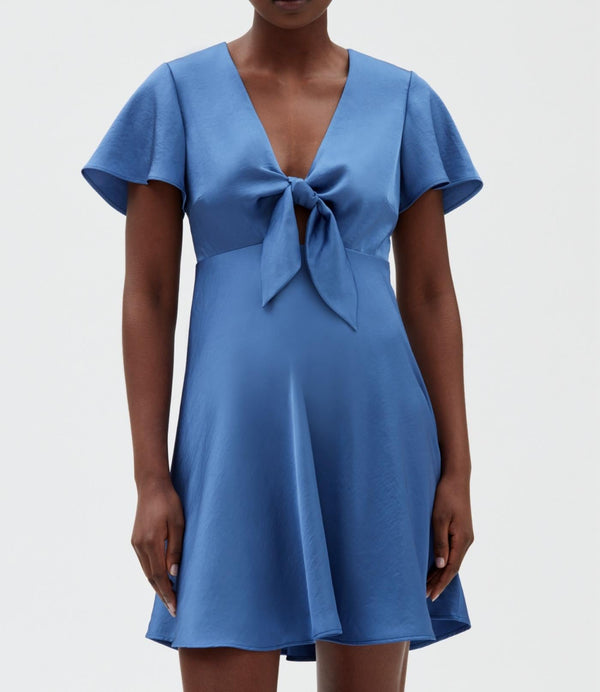 Claudie Pierlot - Robe C&T - Raffia - Bleu Orage