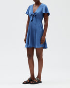 Claudie Pierlot - Robe C&T - Raffia - Bleu Orage