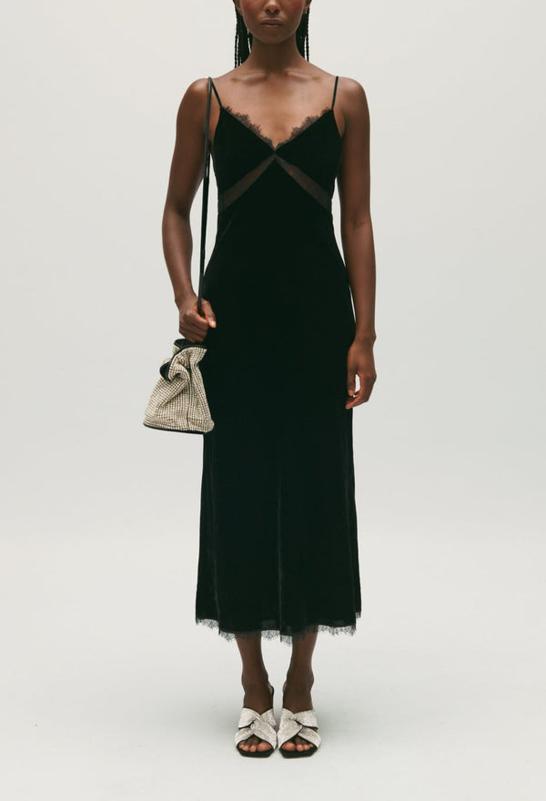 Claudie Pierlot - Robe C&T - Ribellevelours - Noir