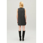 Robe Courte Gris Chiné