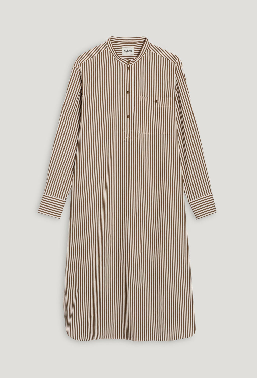 C&T Dress - Roche Stripes Bronze - Bronze