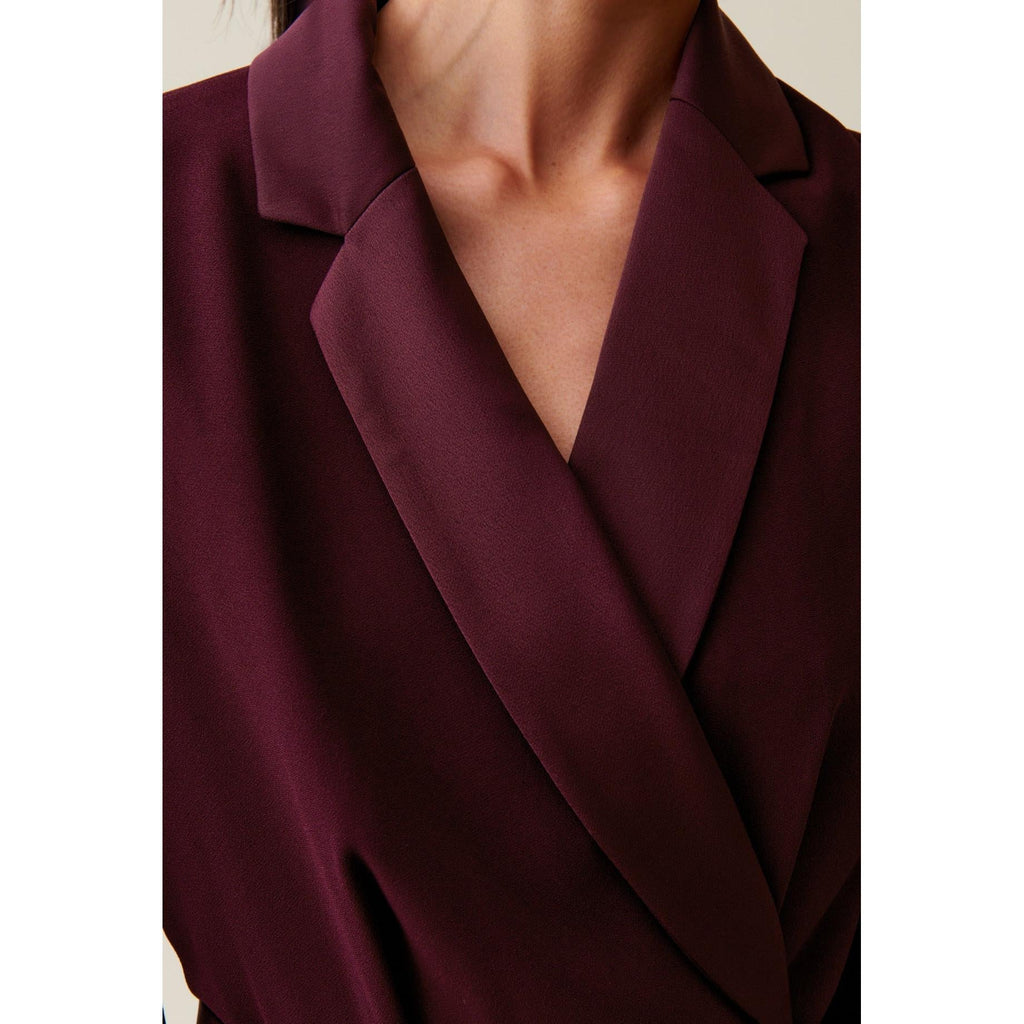Claudie Pierlot - Robe Cache-Cœur Col Tailleur