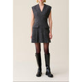 Claudie Pierlot - Robe Grise Cintrée Tailleur Tweed