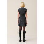Claudie Pierlot - Robe Grise Cintrée Tailleur Tweed