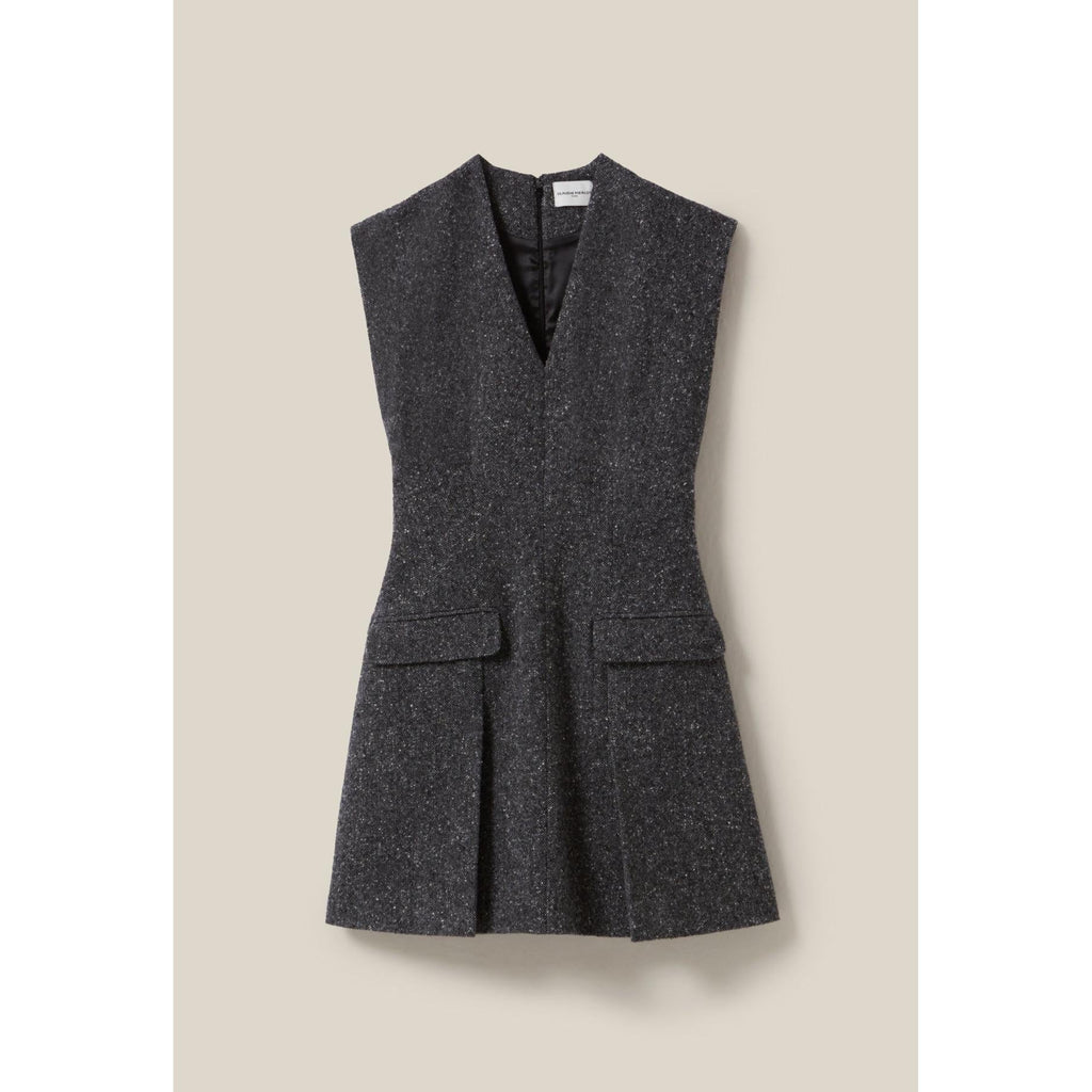 Claudie Pierlot - Robe Grise Cintrée Tailleur Tweed