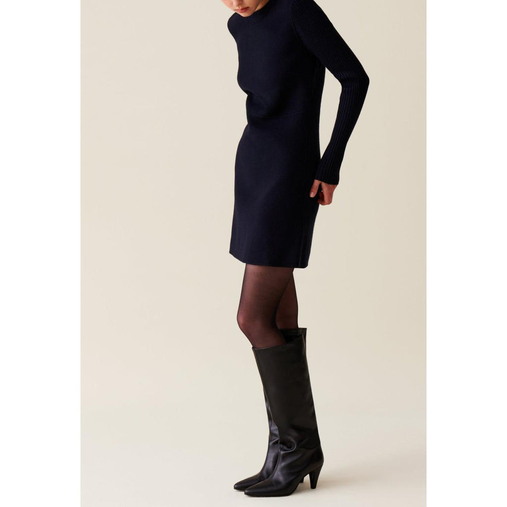 Claudie Pierlot - Robe Courte Maille Dos Côtelé