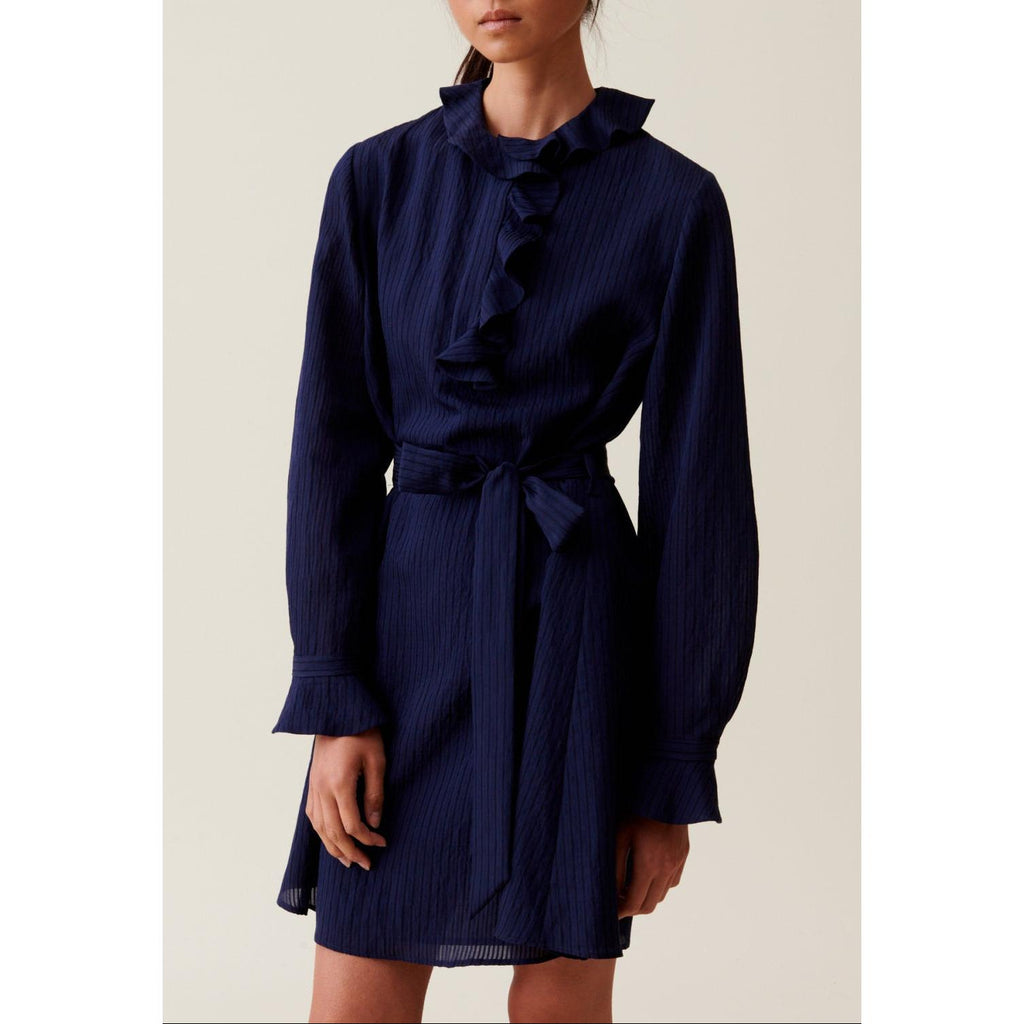 Robe Rayures Volants Marine