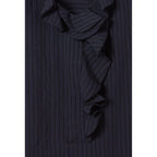 Claudie Pierlot - Robe Rayures Volants Marine