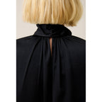 Claudie Pierlot - Fluid Dress Lavallière Collar Black