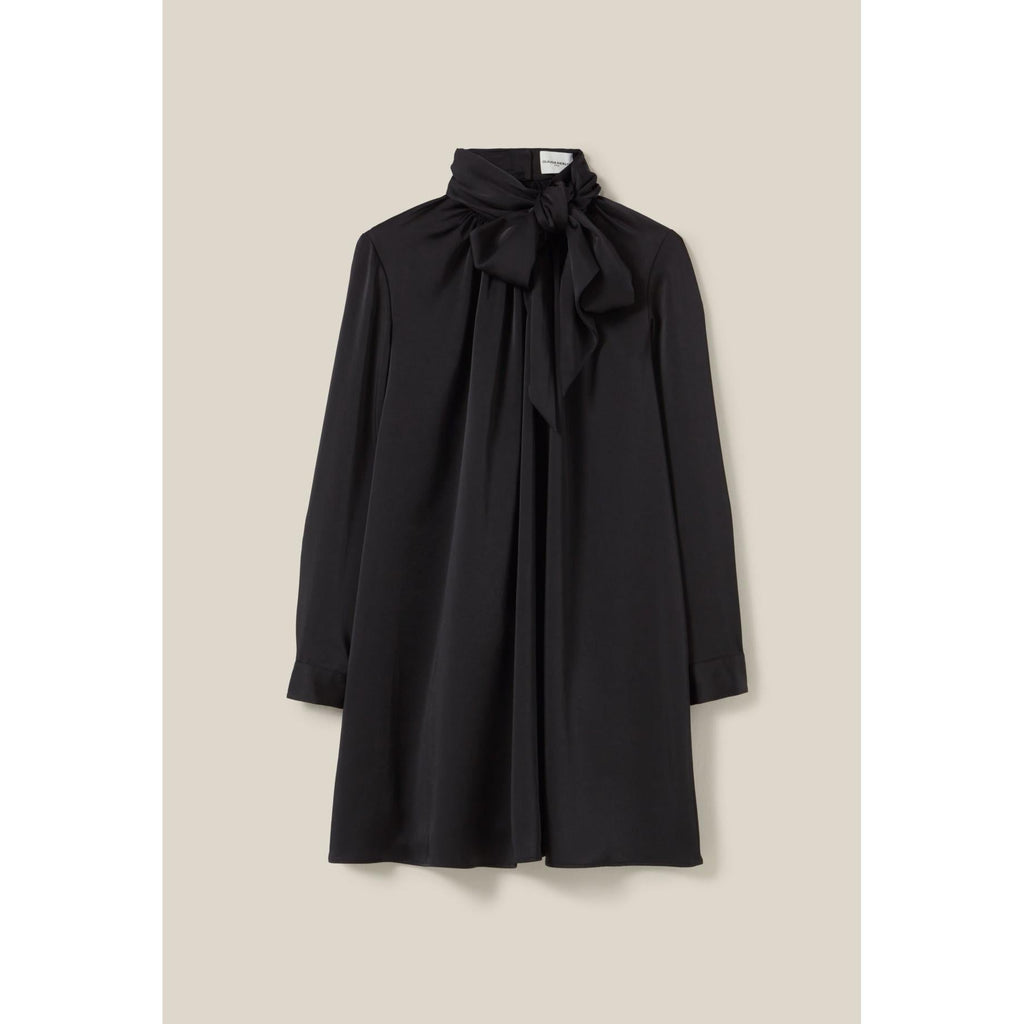 Claudie Pierlot - Fluid Dress Lavallière Collar Black