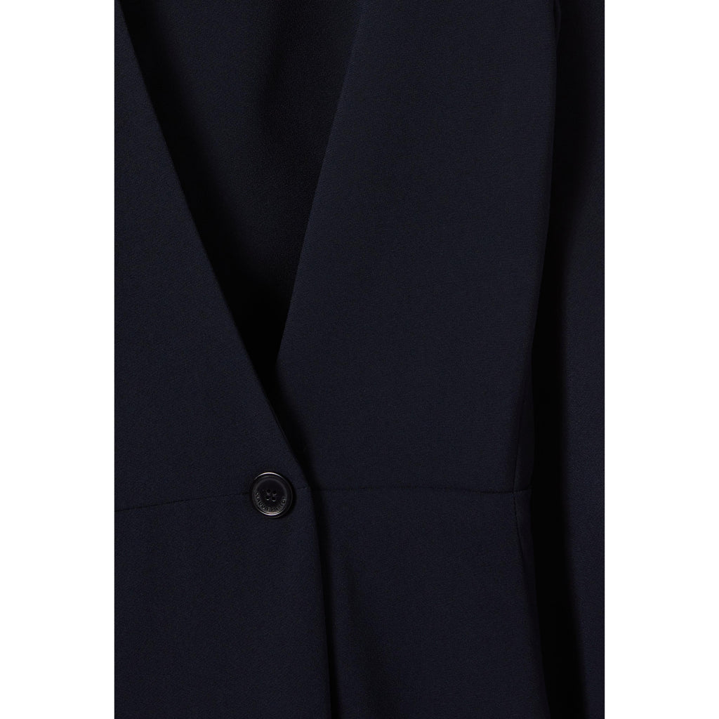 Long Fluid Crossover Dress Navy