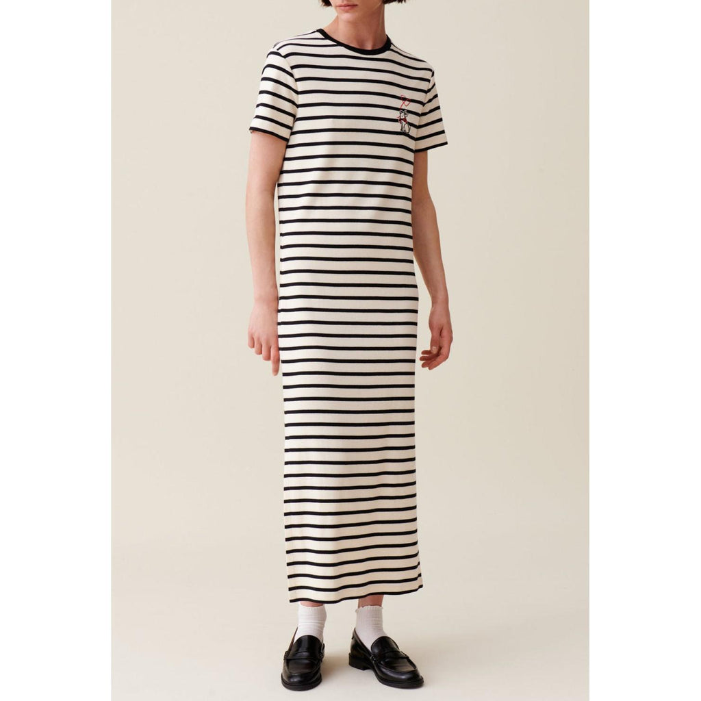 Toto Striped Denim Midi Dress