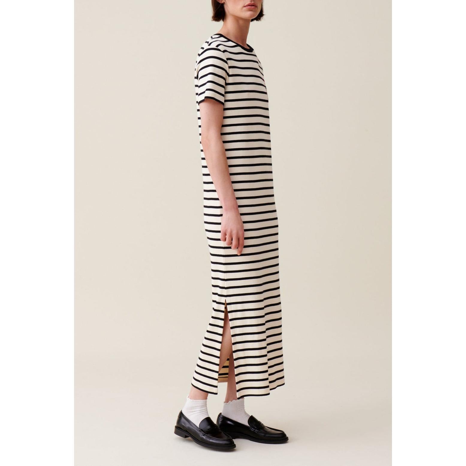 Toto Striped Denim Midi Dress
