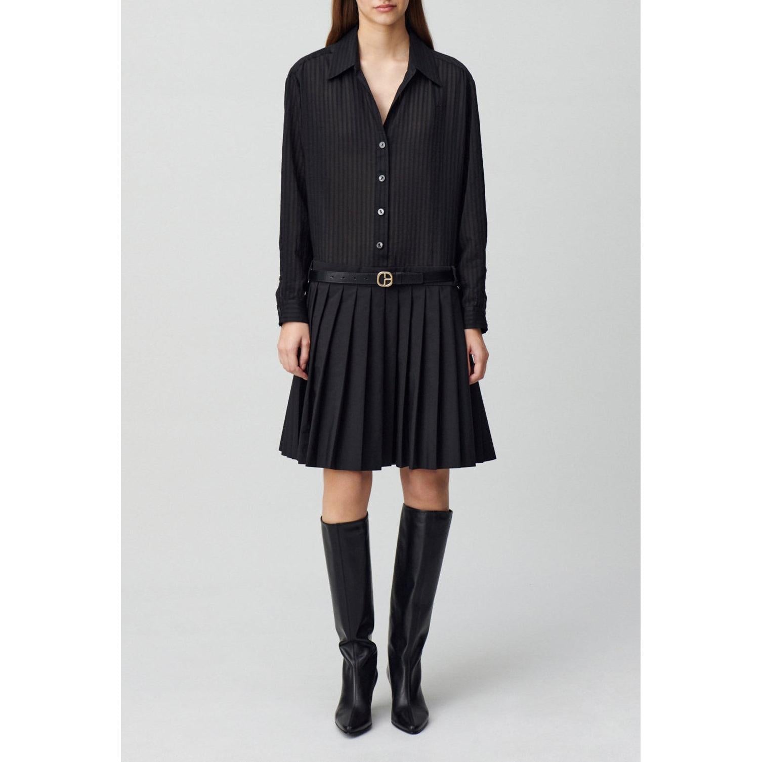 Claudie Pierlot - Robe Bi-Matière Rayures