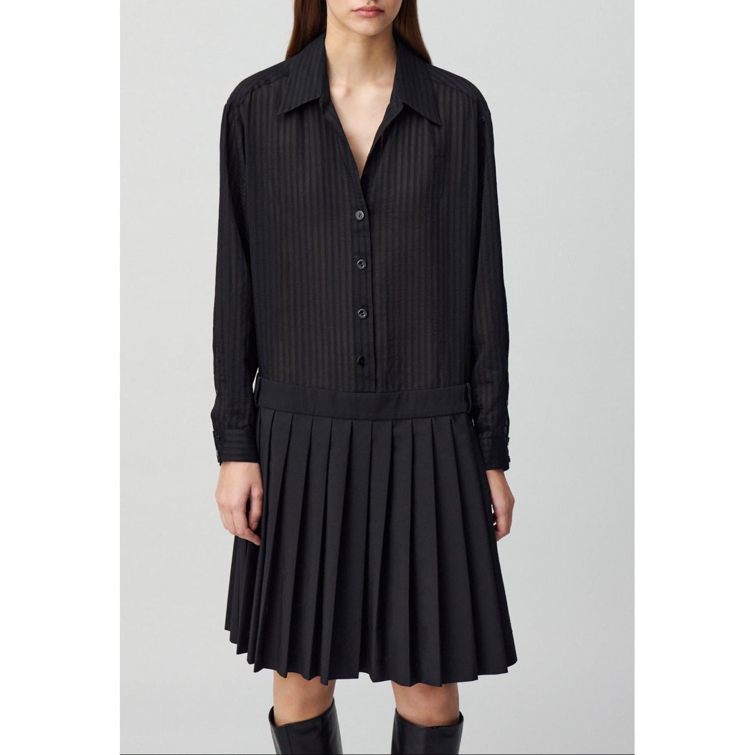 Claudie Pierlot - Robe Bi-Matière Rayures