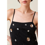 Claudie Pierlot - Robe Longue Fluide Sequins Brodés
