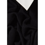 Black Knitted Dress with Removable Collar