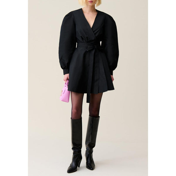 Claudie Pierlot - Short Black Balloon Sleeve Dress