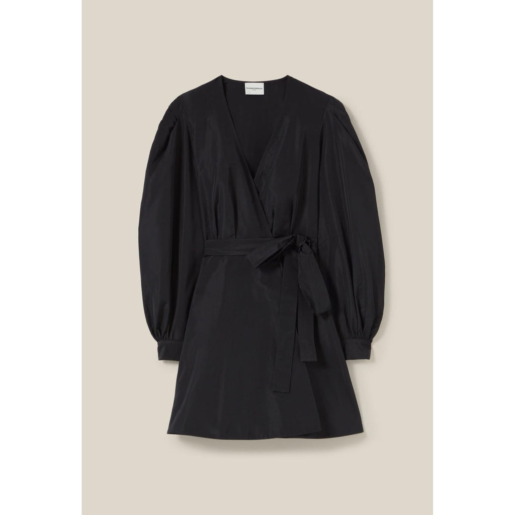 Claudie Pierlot - Robe Courte Manches Ballons Noire