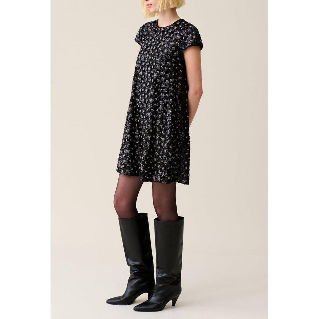Claudie Pierlot - Robe Courte Babydoll Brodée
