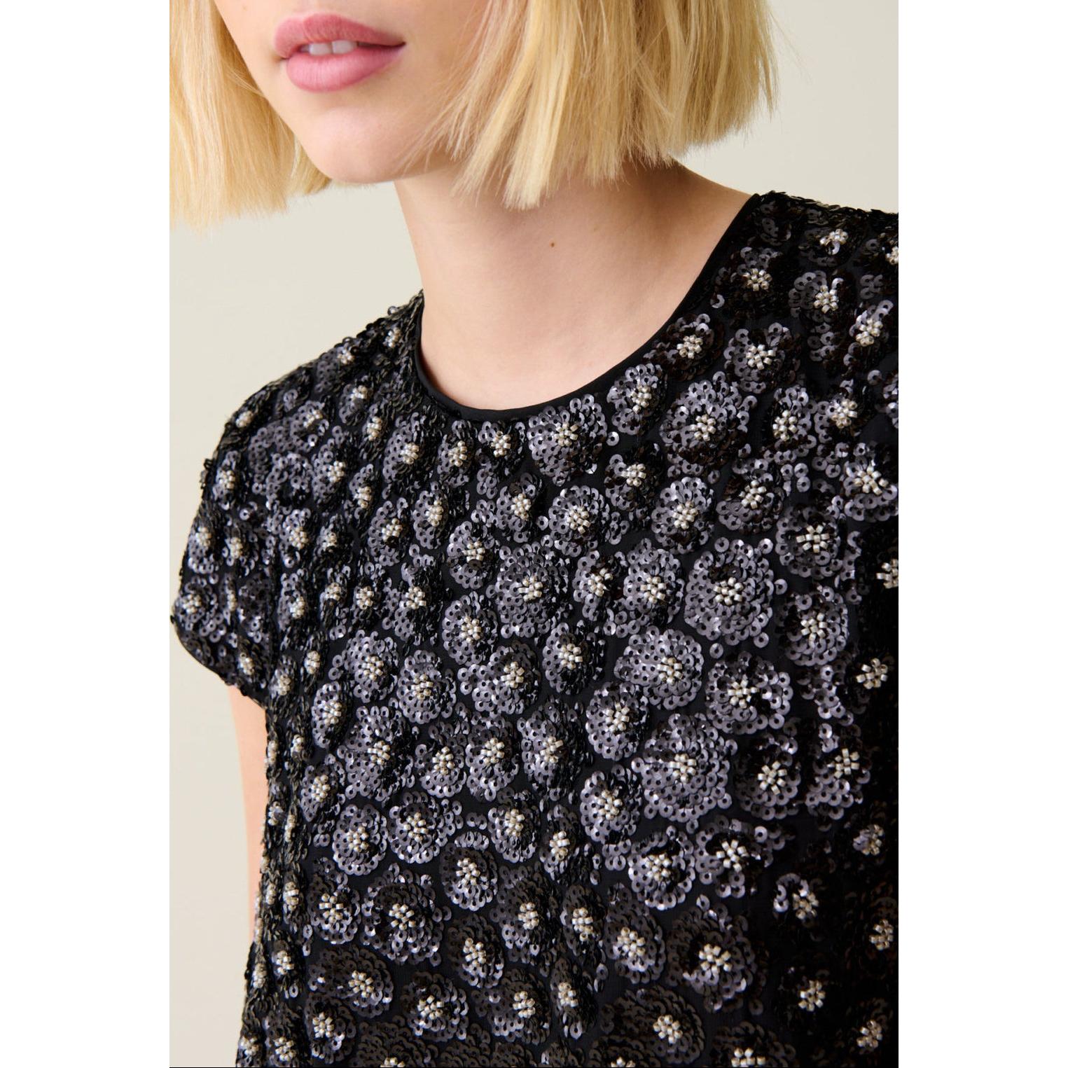Claudie Pierlot - Robe Courte Babydoll Brodée