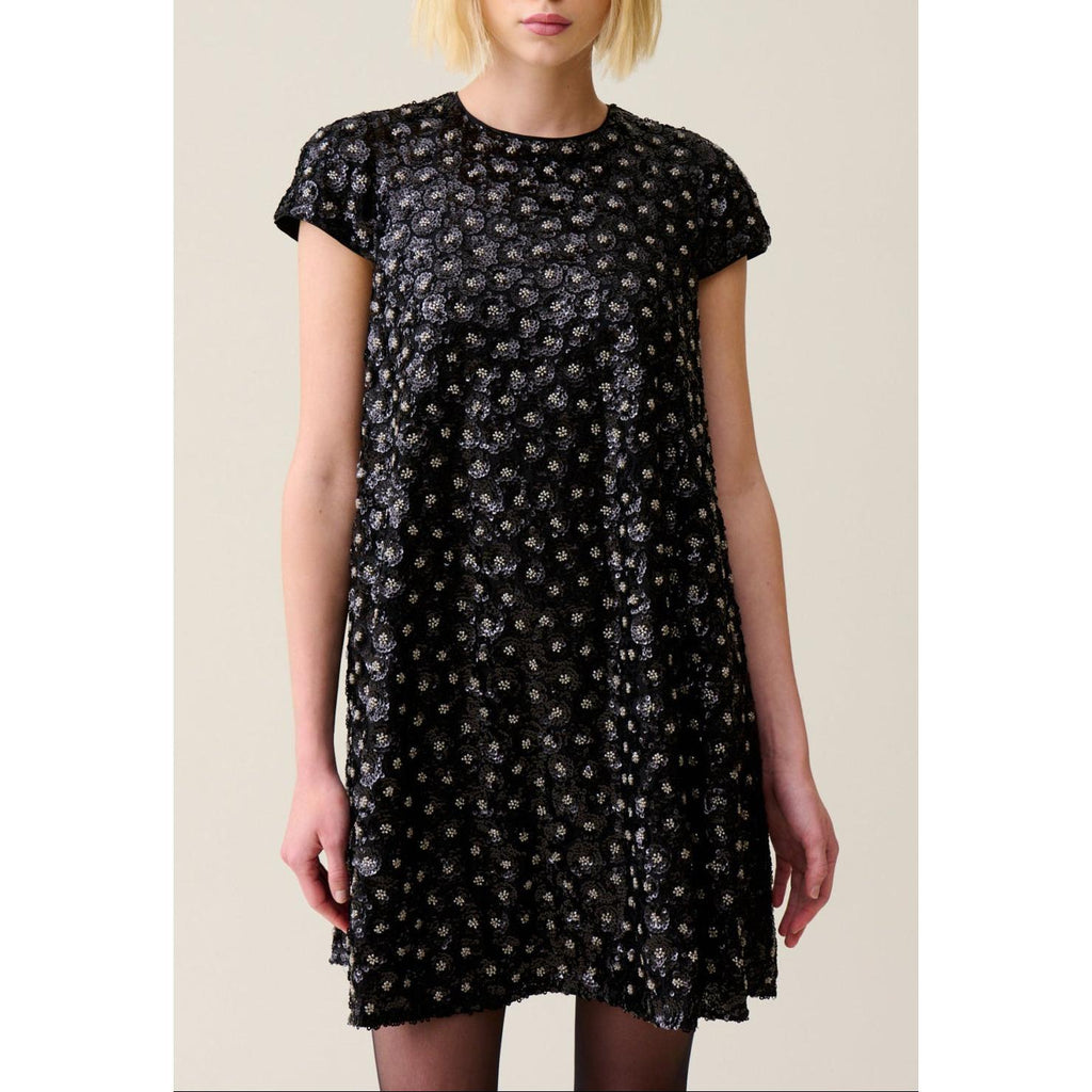 Embroidered Babydoll Short Dress