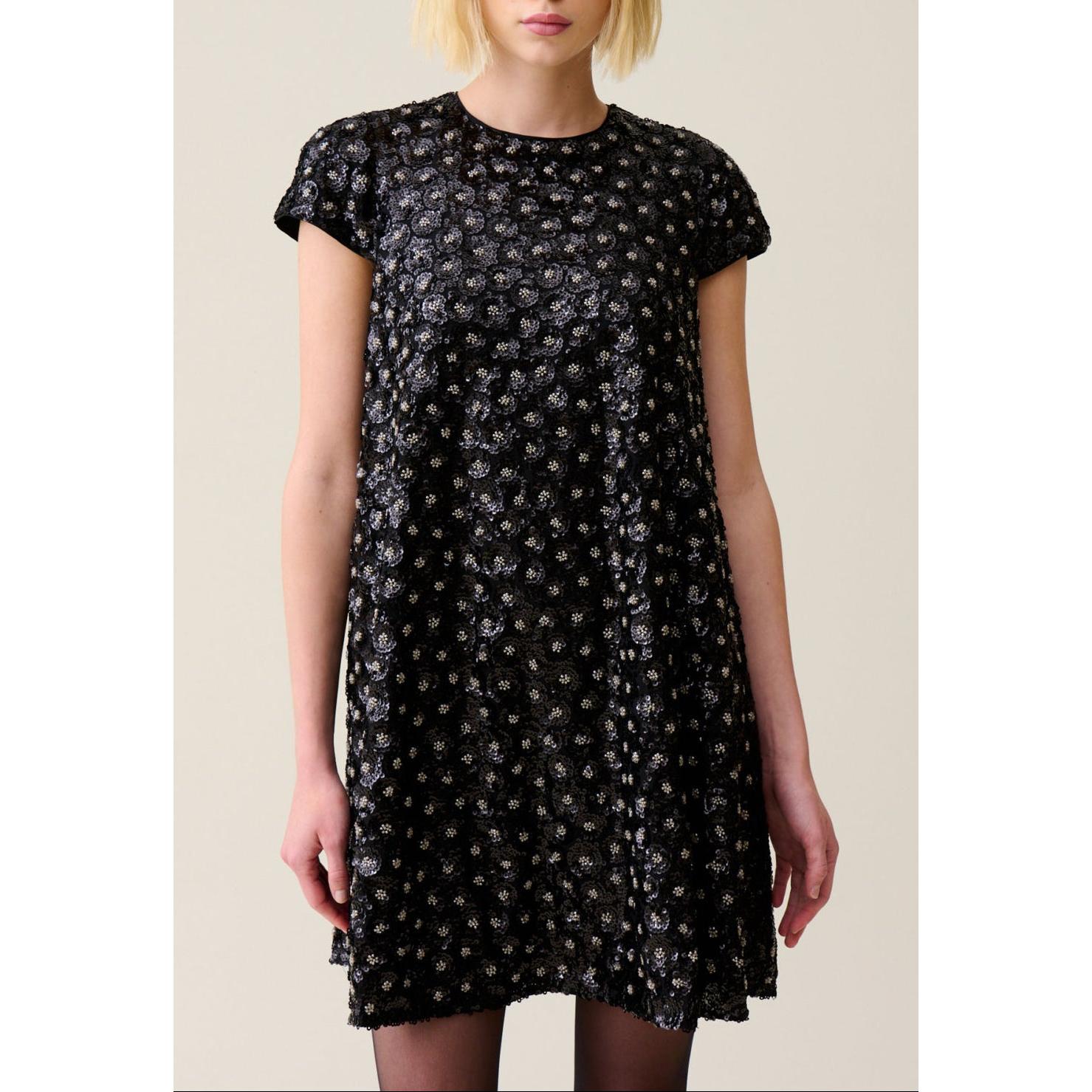 Claudie Pierlot - Robe Courte Babydoll Brodée