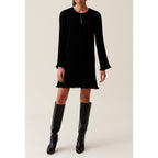 Claudie Pierlot - Short Pleated Dress with Long Sleeves