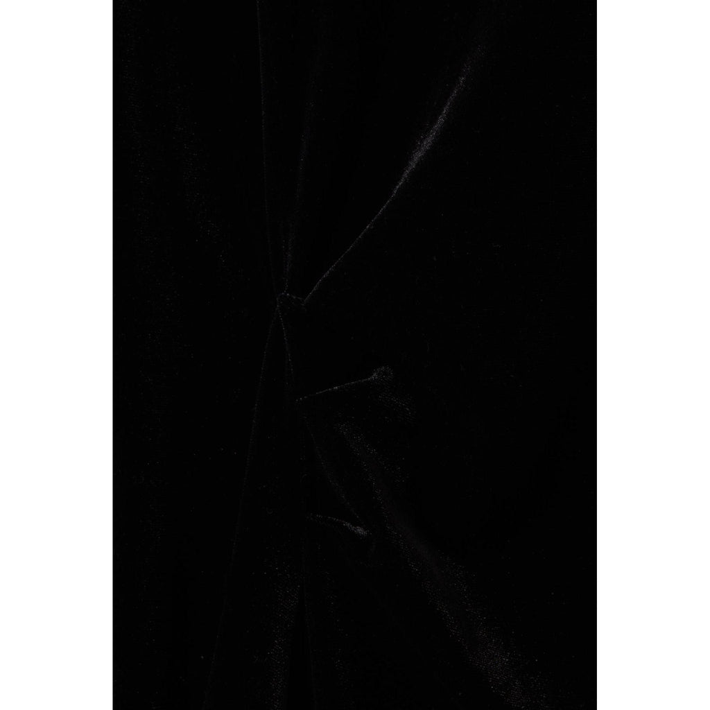 Fitted Long Black Velvet Dress