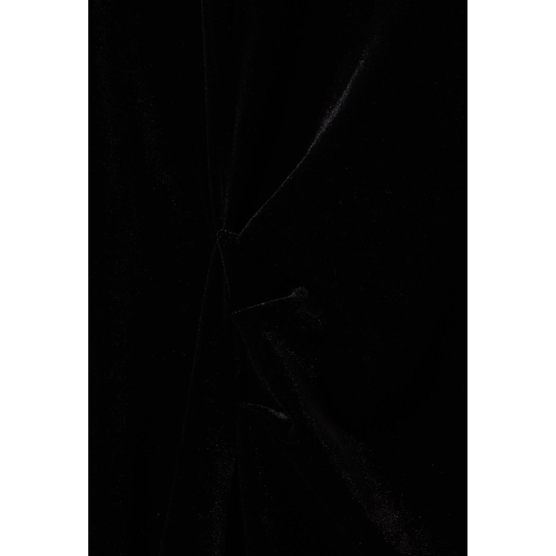 Claudie Pierlot - Robe Longue Cintrée Velours Noir