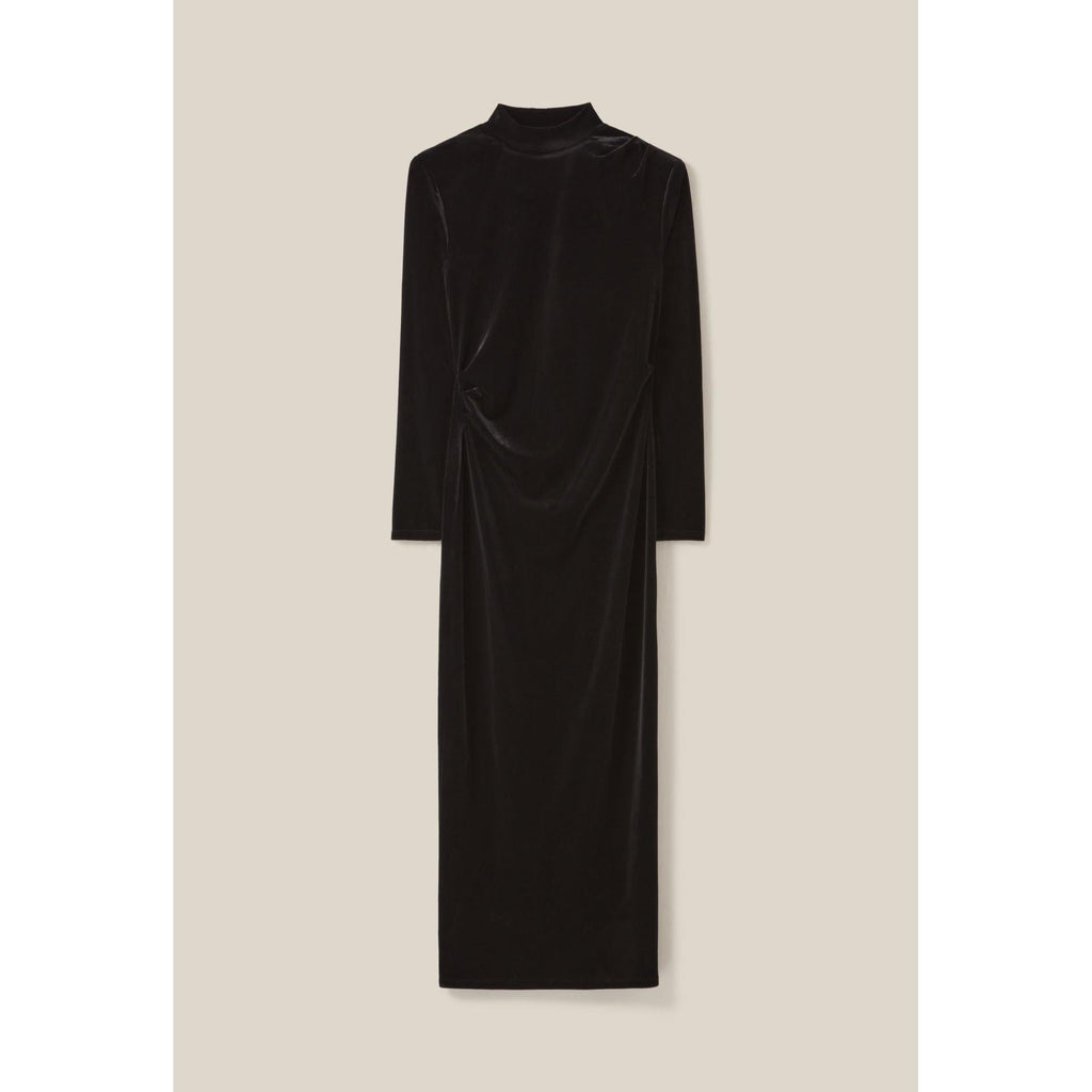 Claudie Pierlot - Robe Longue Cintrée Velours Noir