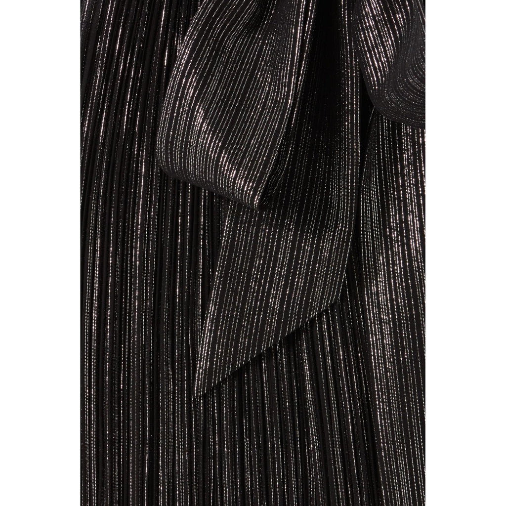 Silver Pleated Short Dress